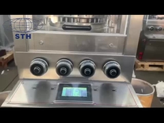 De bruisende machine van de tabletpers