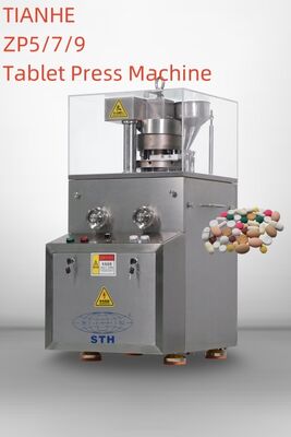 China TIANHE 5/7/9 Round  Shape Cleaning Effervescent Lab Tablet Press Machine leverancier