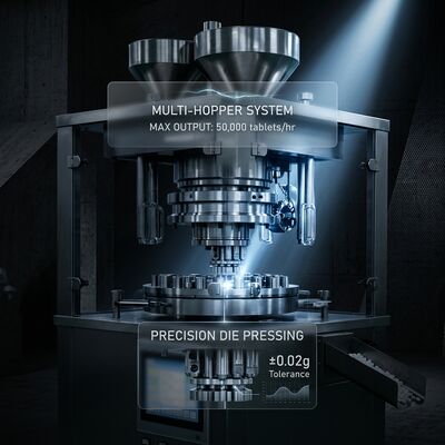 Speed Tablet Press Machine GZPK-65/71 High Output 462000 pcs/h Automatic Tablet Weight Control BB BBS Tooling leverancier